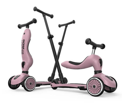 Hulajnoga dla dzieci Scoot & Ride Highwaykick 1 Push and Go 2w1 Jeździk i hulajnoga Wildberry